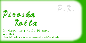 piroska kolla business card